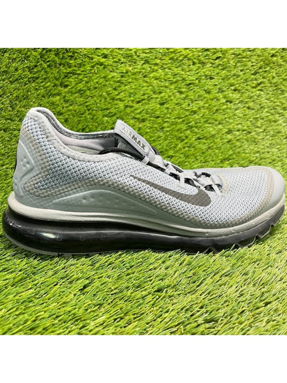 Nike Air Max More Mens Size 8.5 Cool Gray Black Athletic Running Shoes Sneakers
